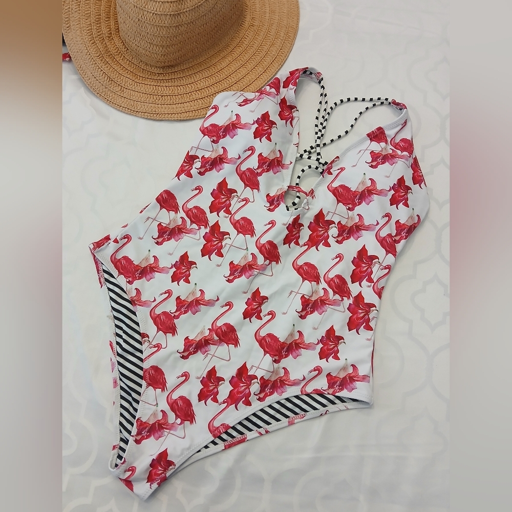 Flamingo Print Swimsuit